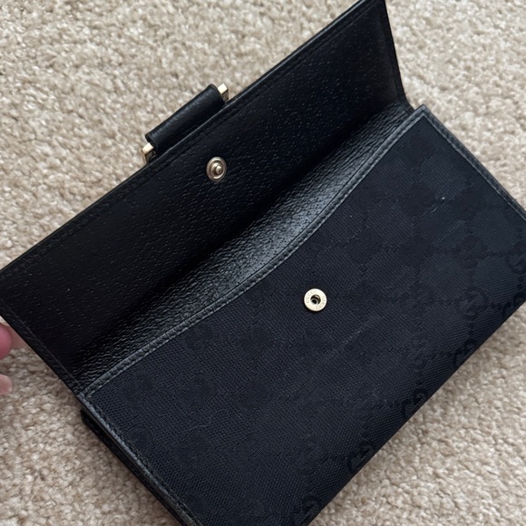 Gucci Black Wallet with Gold Accent - Picture 6 of 7